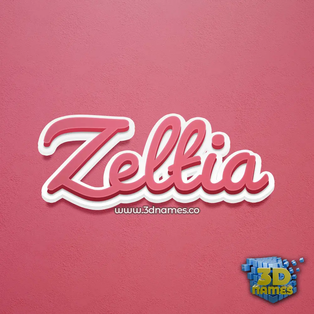 zeltia in Red Scribble style - 3D name wallpaper
