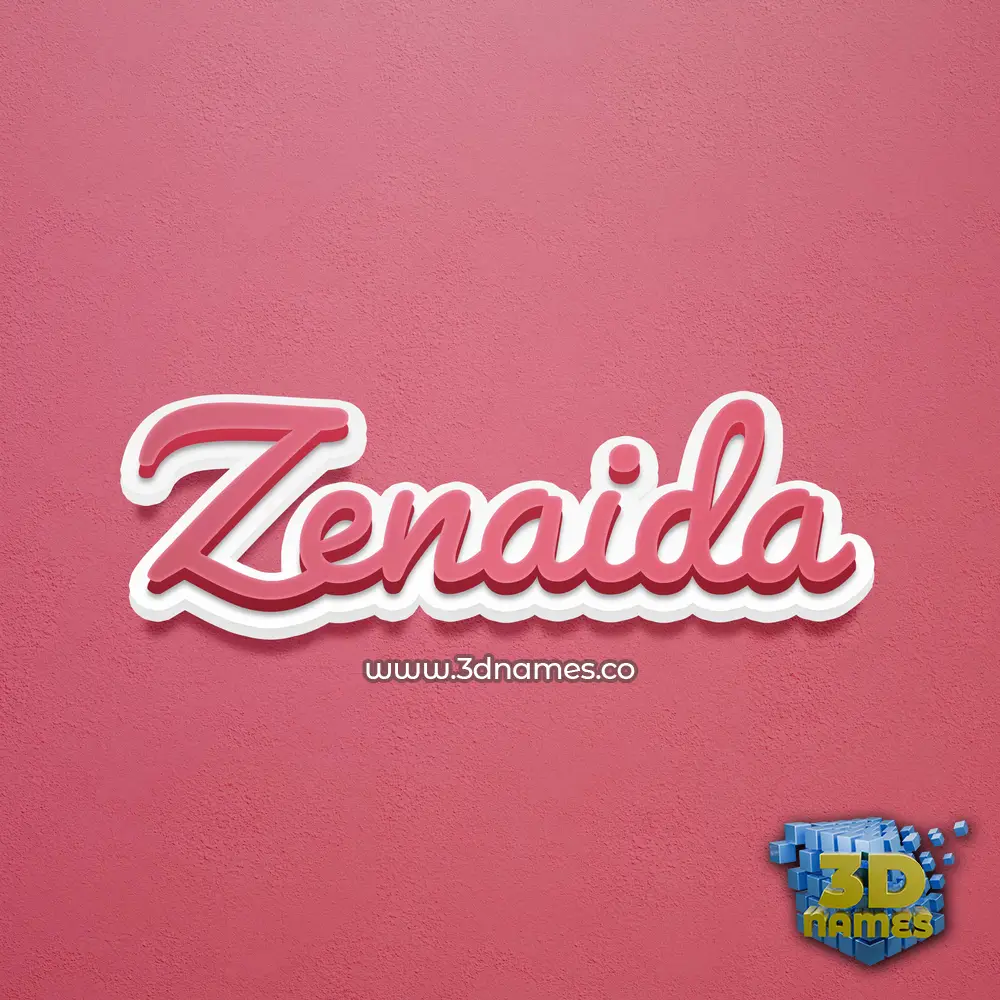 zenaida in Red Scribble style - 3D name wallpaper