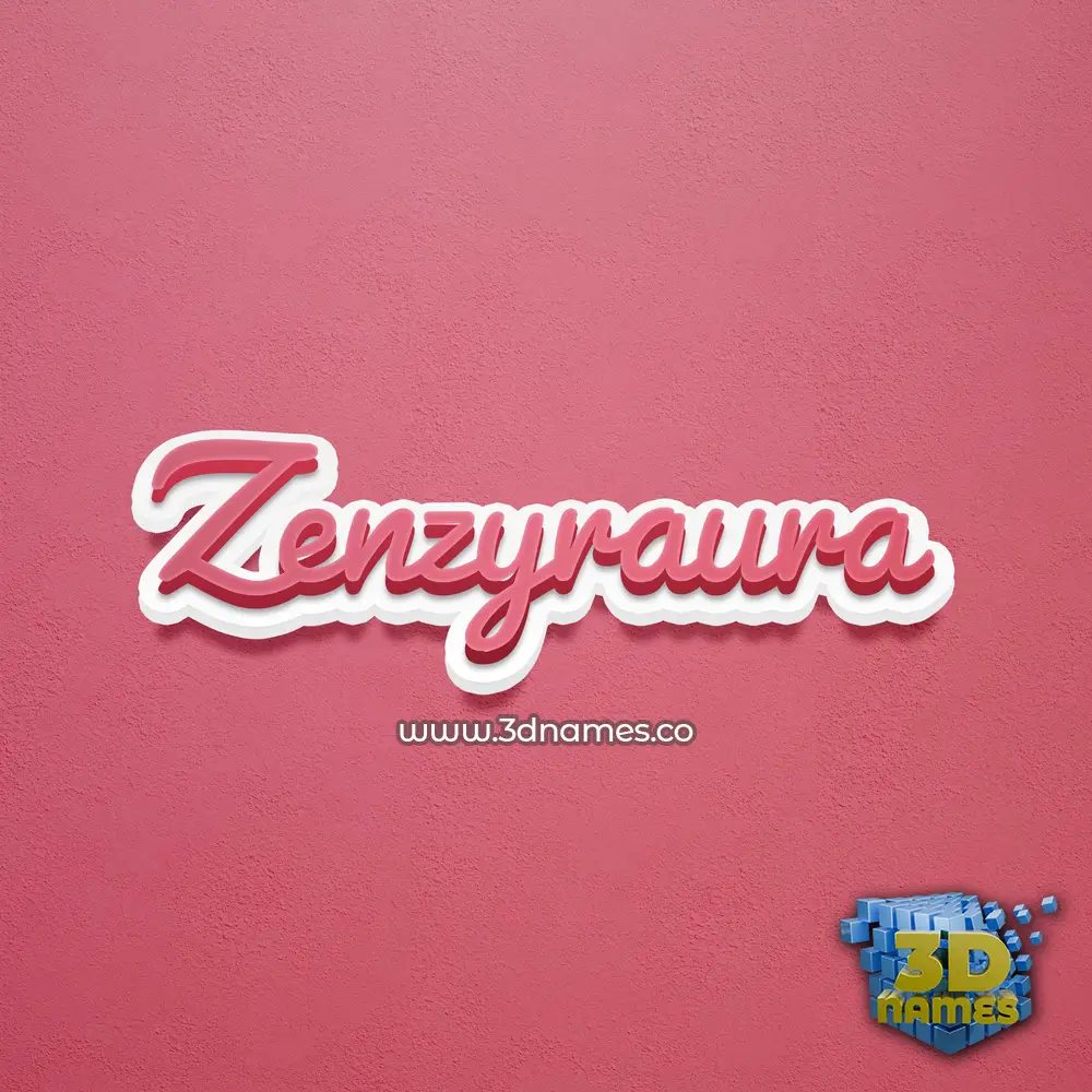 zenzyraura in Red Scribble style - 3D name wallpaper