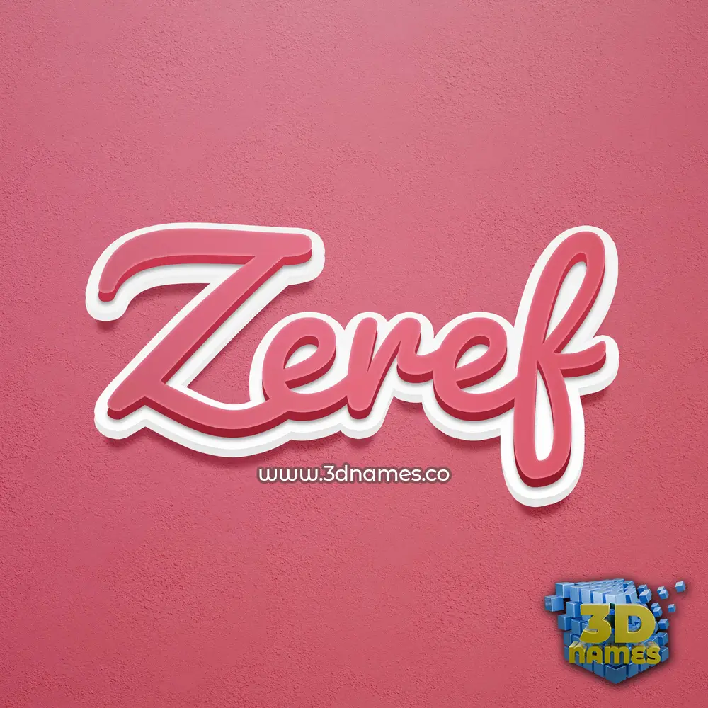 zeref in Red Scribble style - 3D name wallpaper