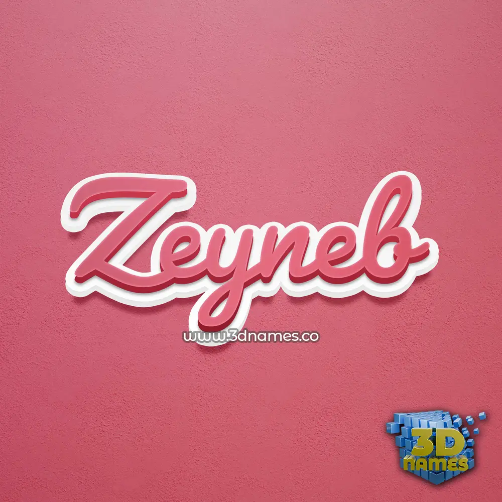 zeyneb in Red Scribble style - 3D name wallpaper