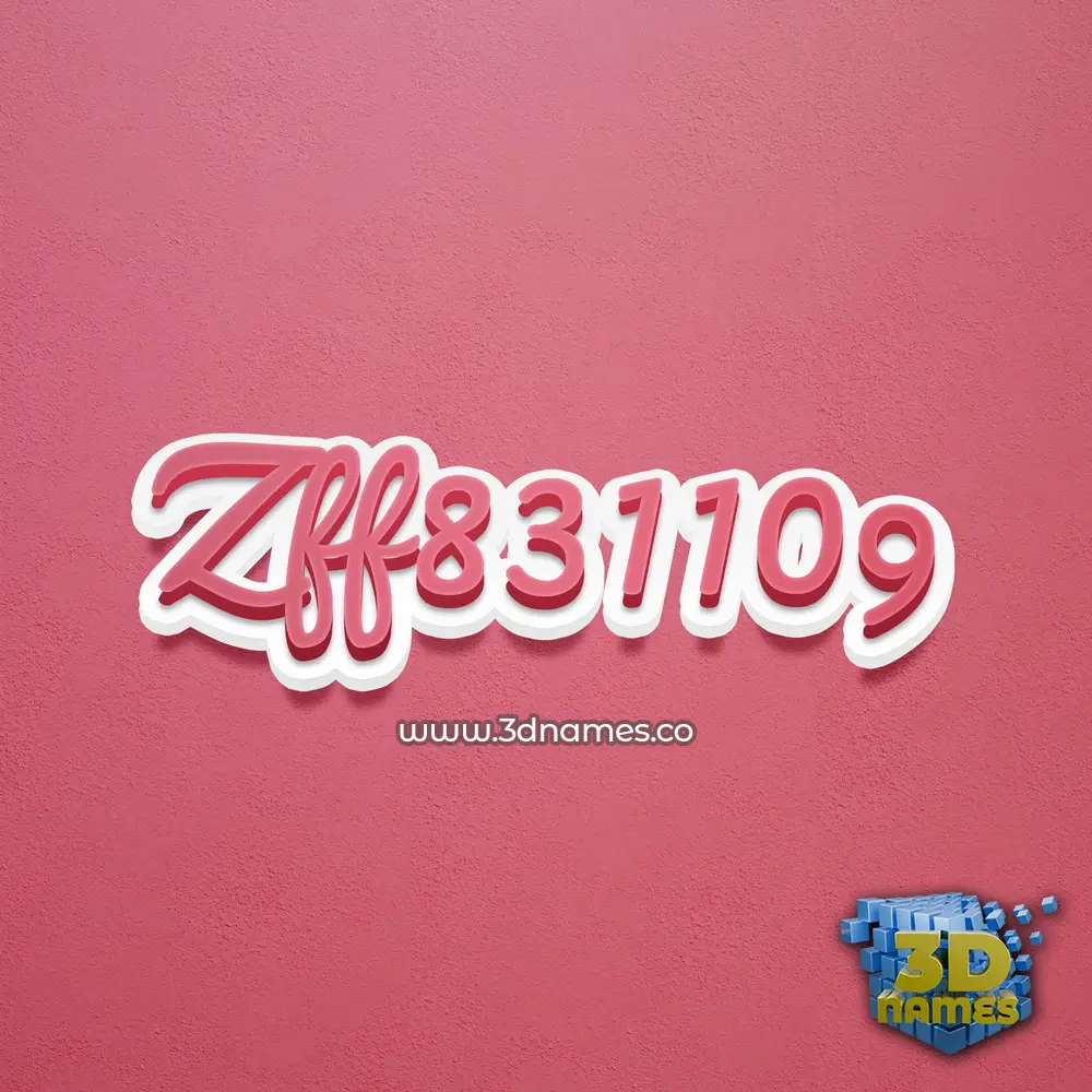 zff831109 in Red Scribble style - 3D name wallpaper