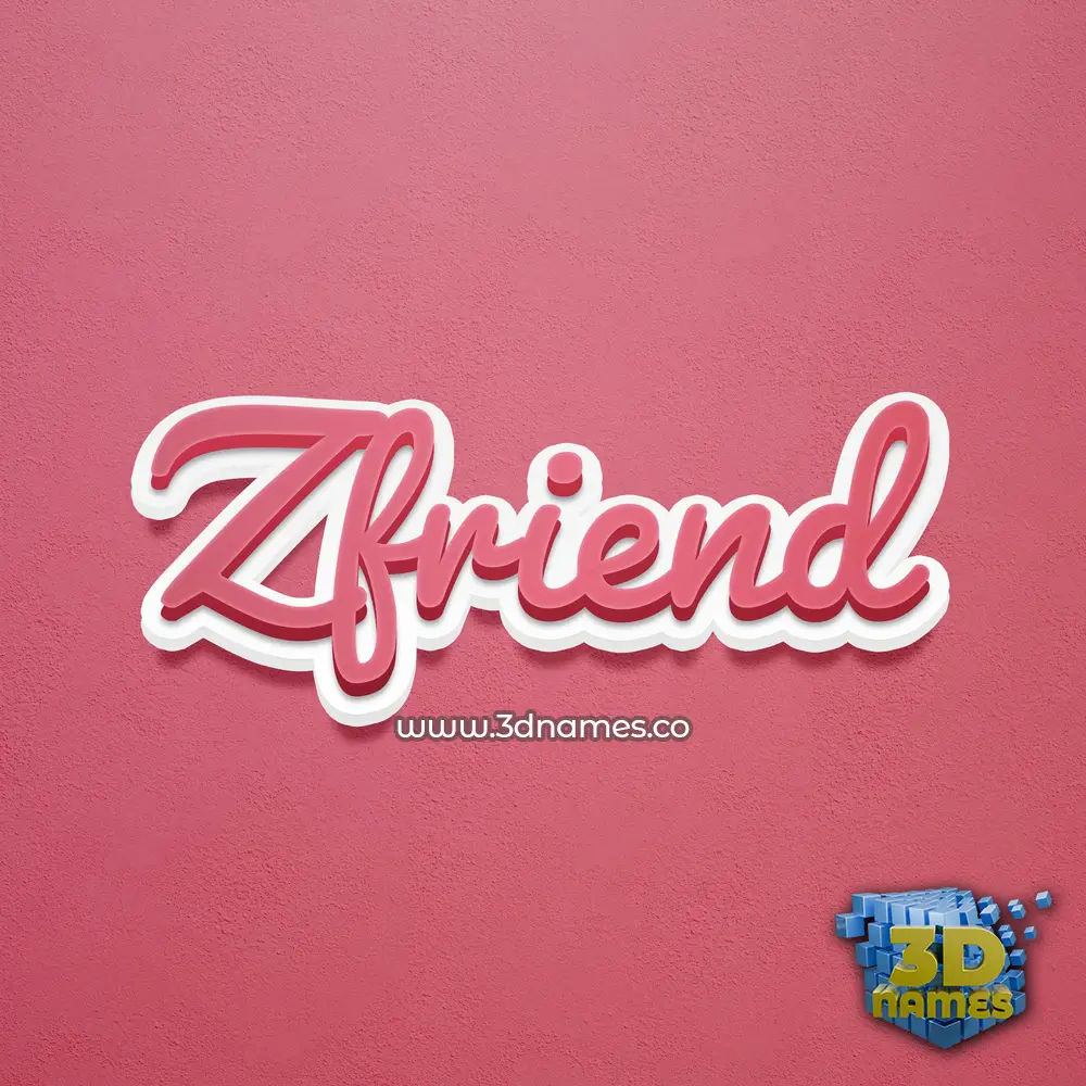 zfriend in Red Scribble style - 3D name wallpaper