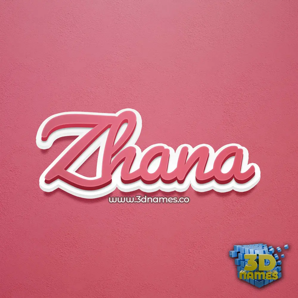 zhana in Red Scribble style - 3D name wallpaper