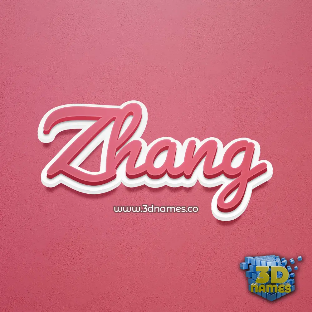 zhang in Red Scribble style - 3D name wallpaper