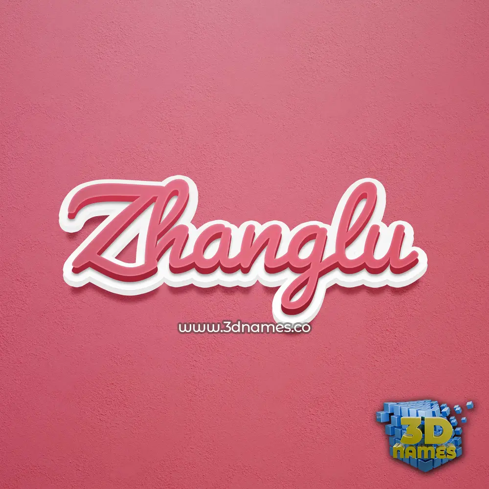 zhanglu in Red Scribble style - 3D name wallpaper