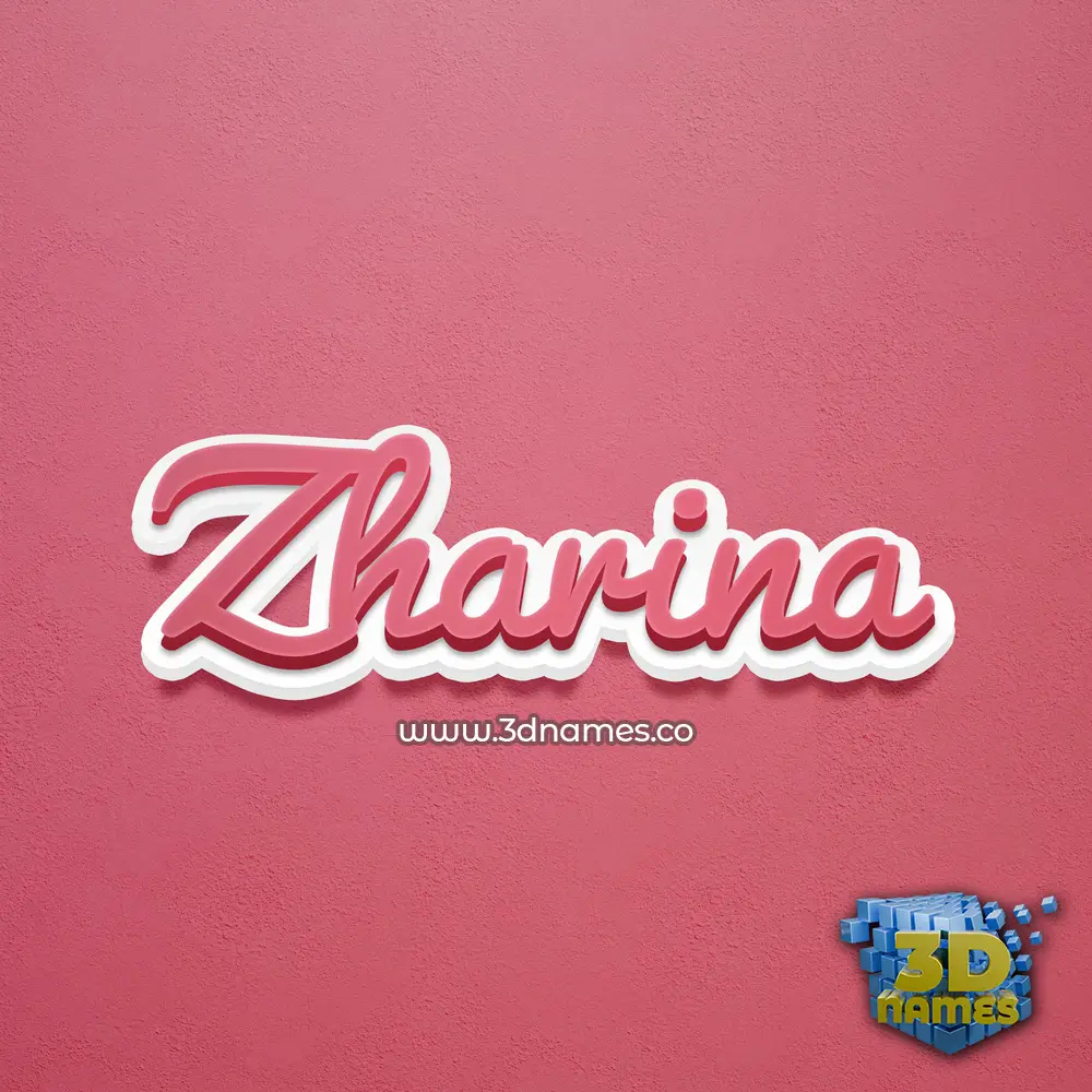 zharina in Red Scribble style - 3D name wallpaper