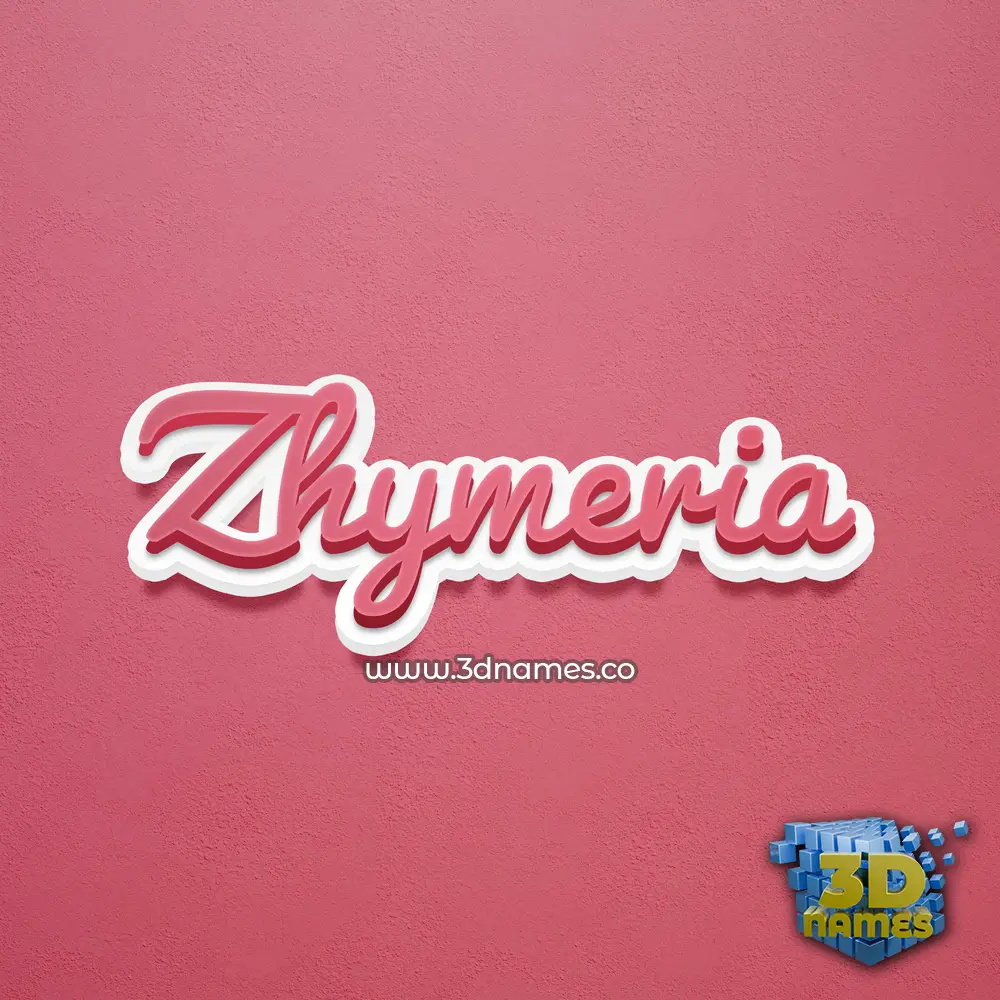 zhymeria in Red Scribble style - 3D name wallpaper