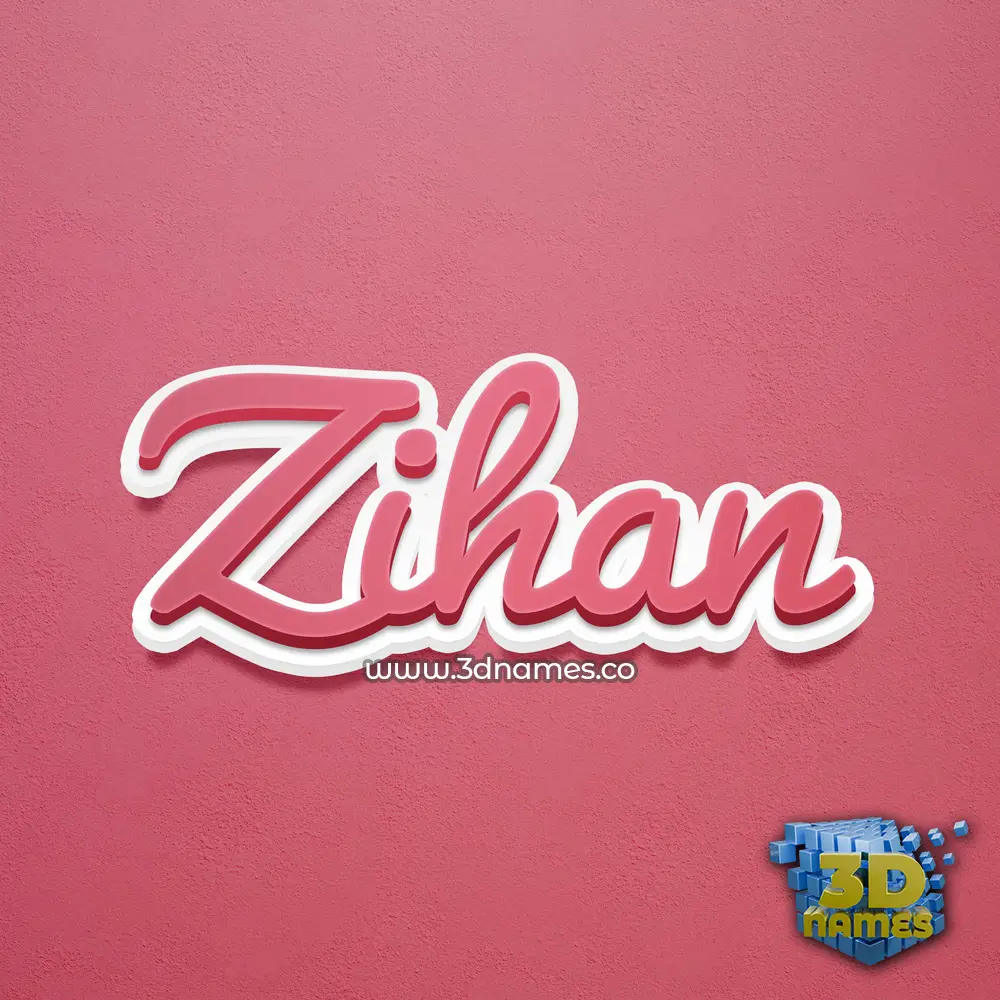 zihan in Red Scribble style - 3D name wallpaper
