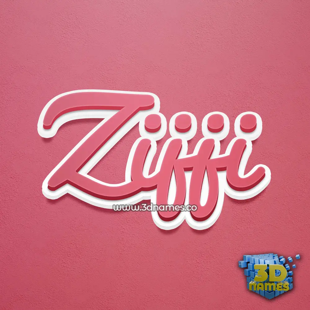 zijji in Red Scribble style - 3D name wallpaper