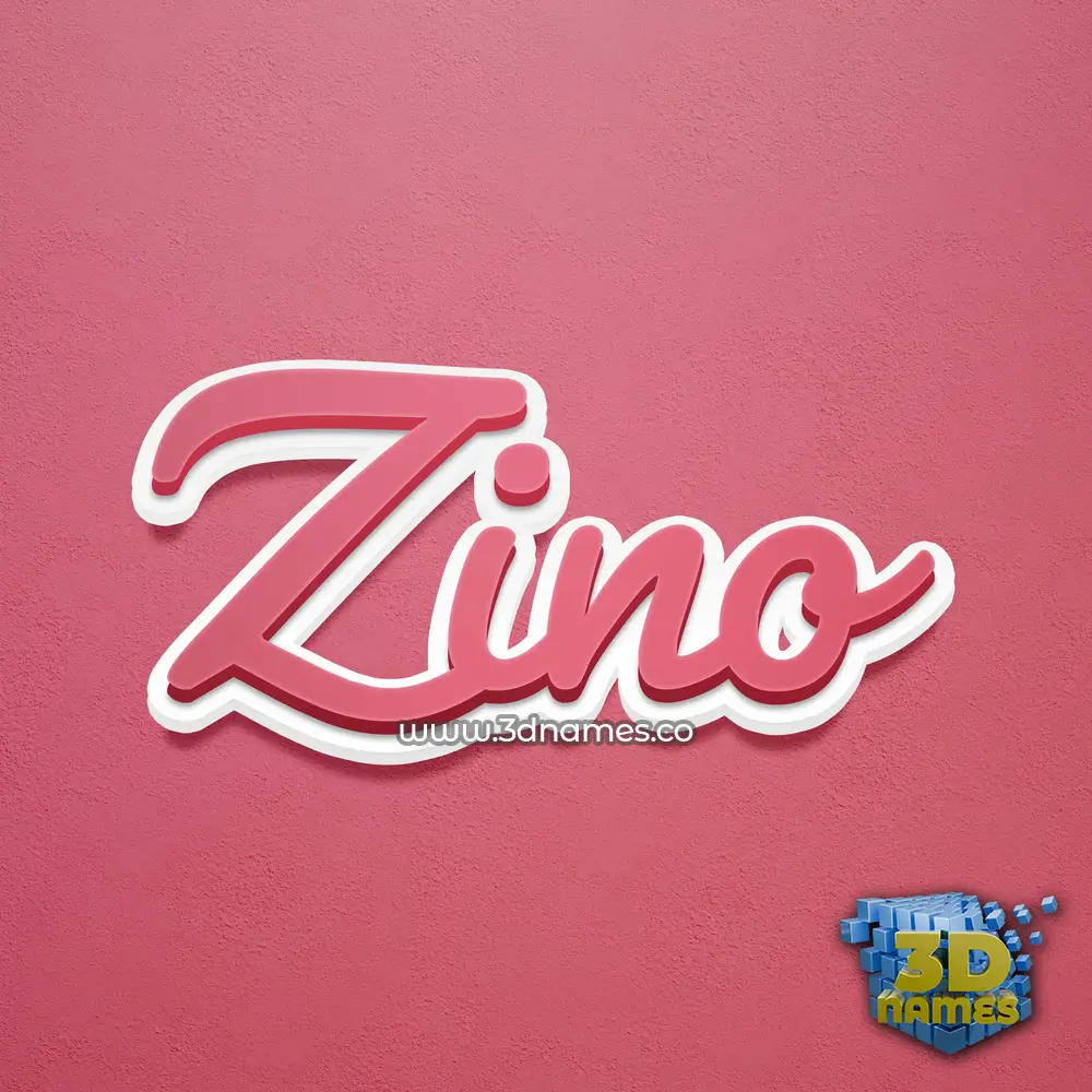 zino in Red Scribble style - 3D name wallpaper
