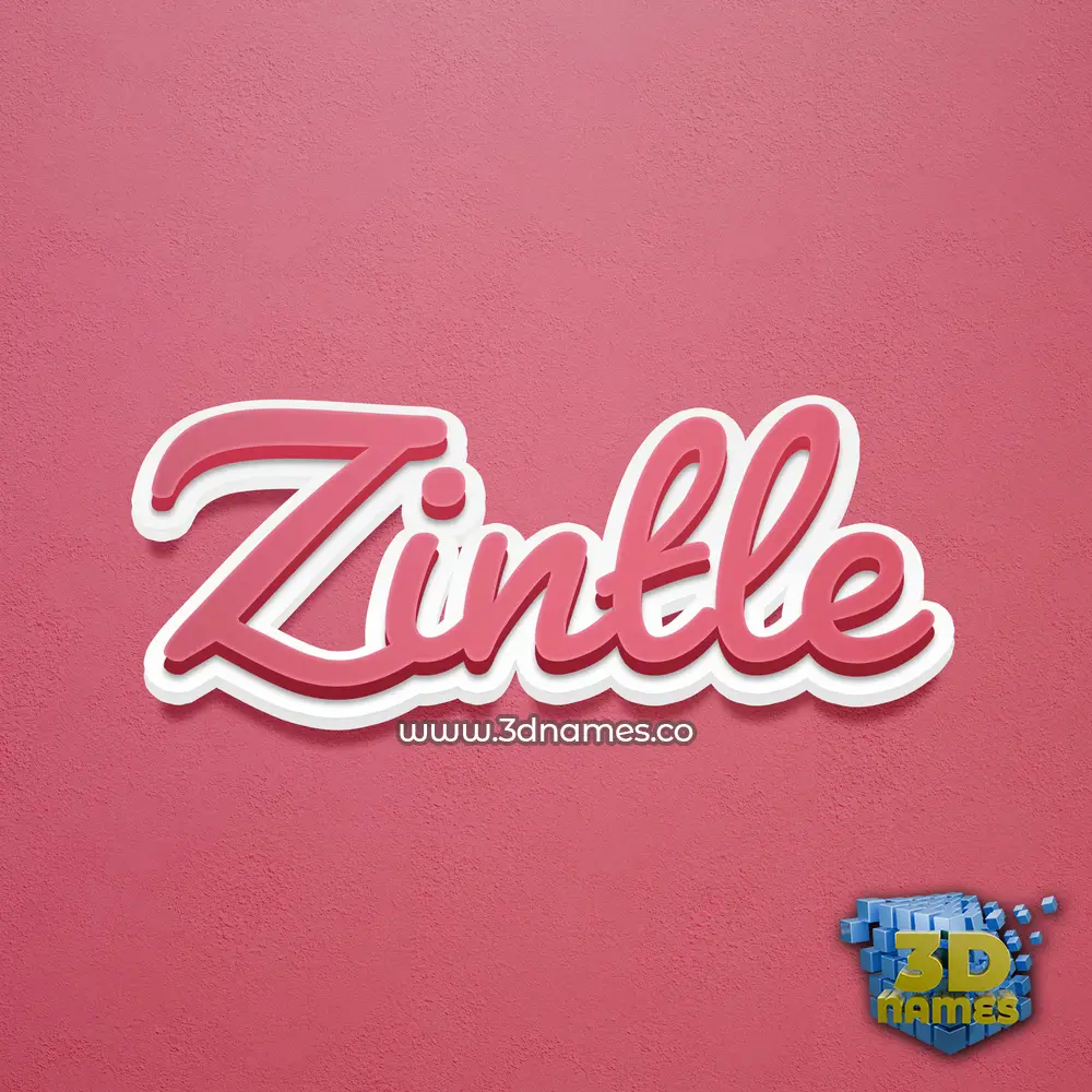 zintle in Red Scribble style - 3D name wallpaper