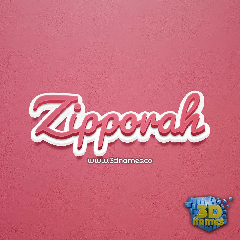 zipporah in Red Scribble style - 3D name wallpaper