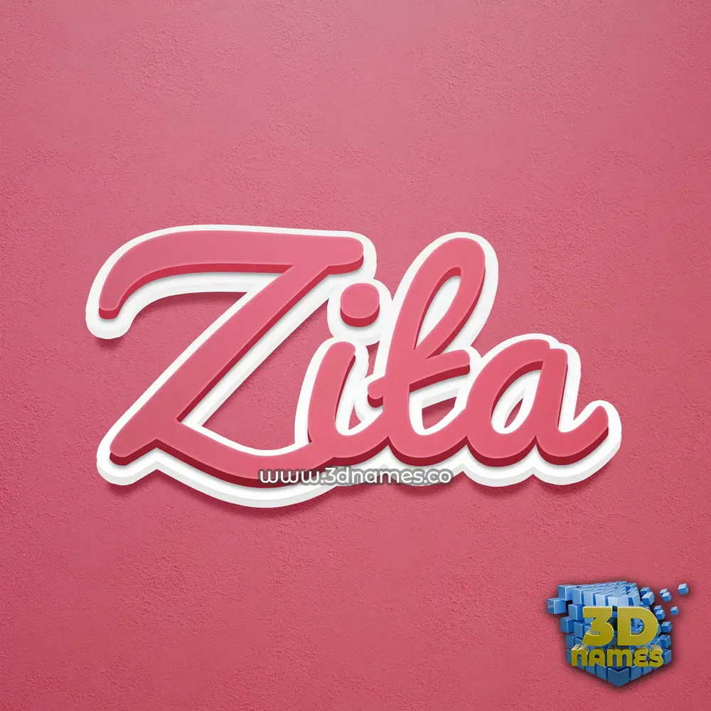 zita in Red Scribble style - 3D name wallpaper