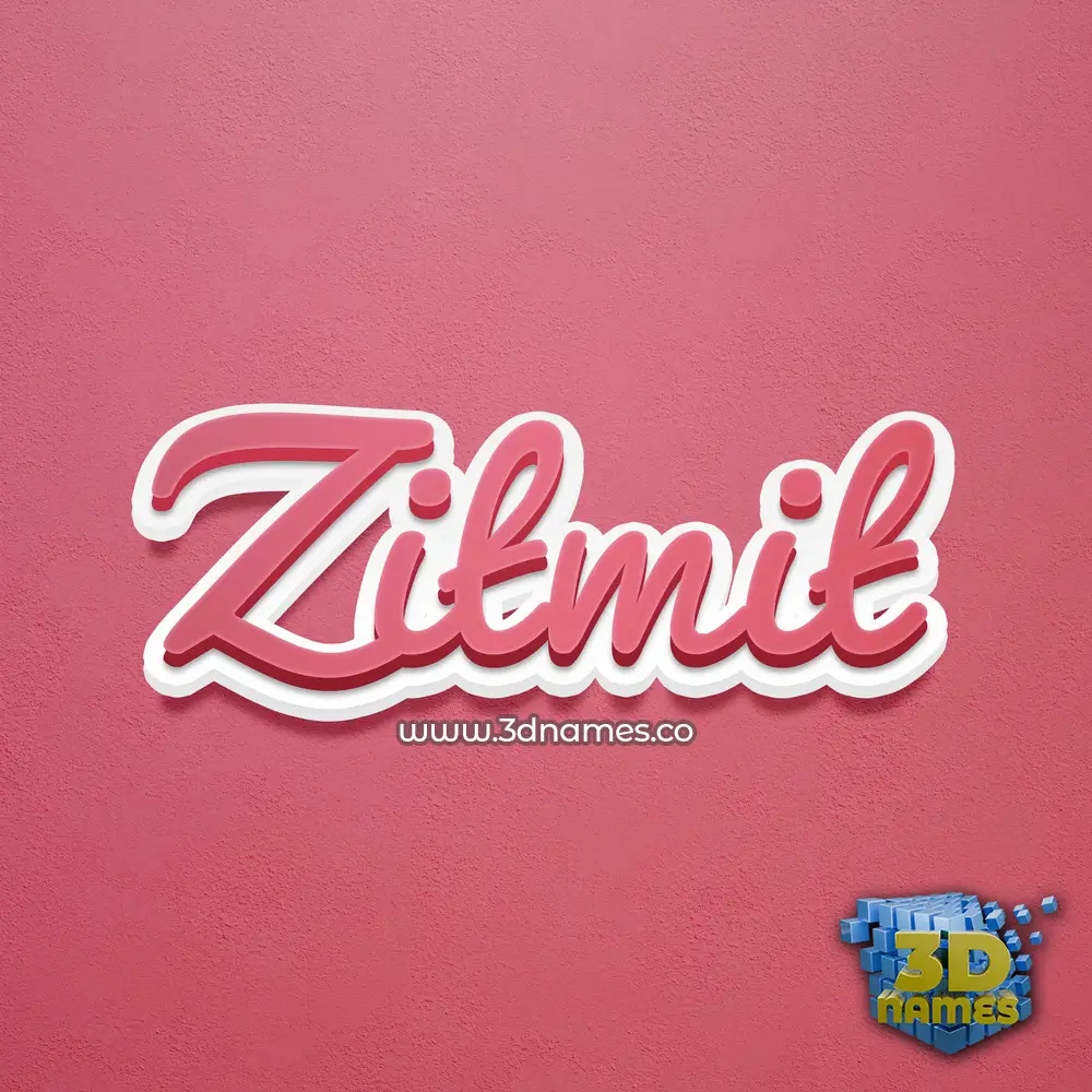 zitmit in Red Scribble style - 3D name wallpaper