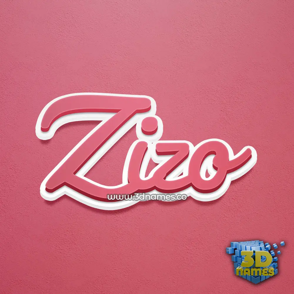 zizo in Red Scribble style - 3D name wallpaper