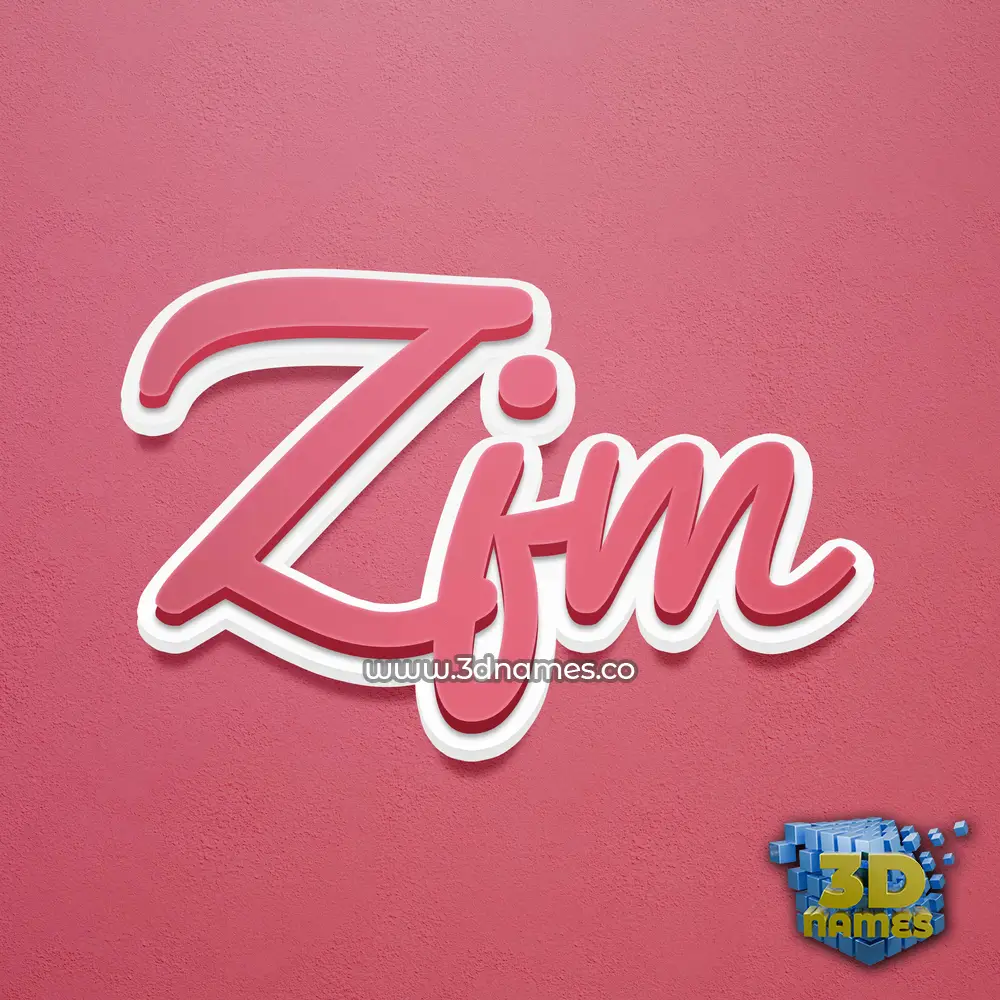 zjm in Red Scribble style - 3D name wallpaper