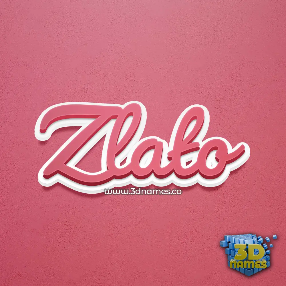zlato in Red Scribble style - 3D name wallpaper