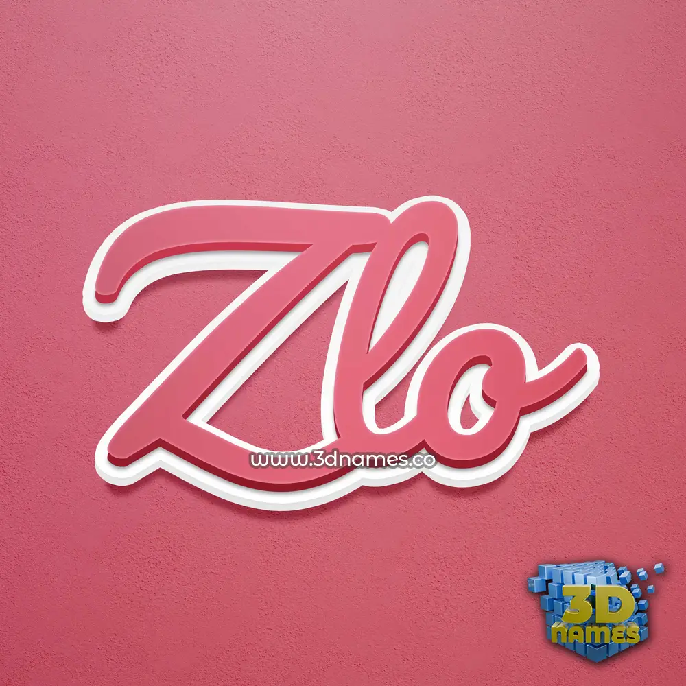zlo in Red Scribble style - 3D name wallpaper