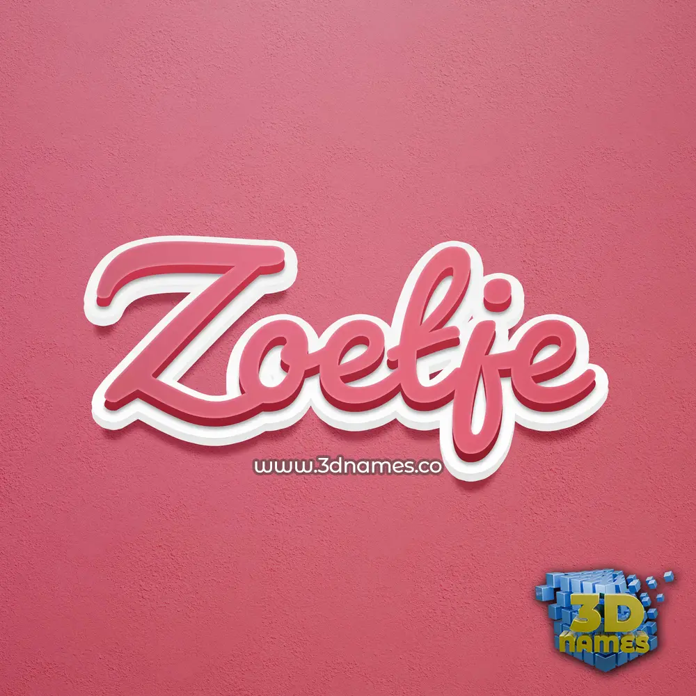 zoetje in Red Scribble style - 3D name wallpaper