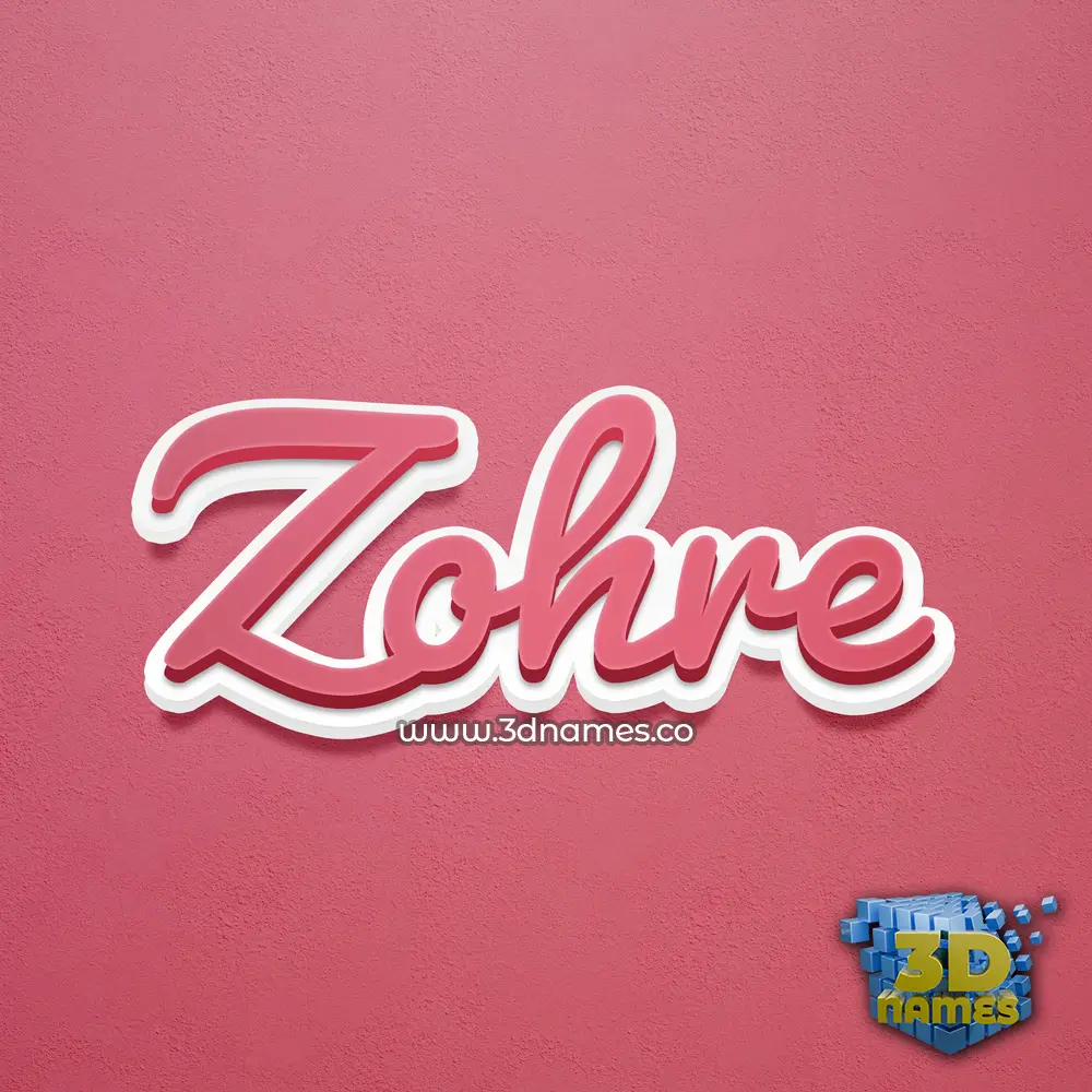 zohre in Red Scribble style - 3D name wallpaper