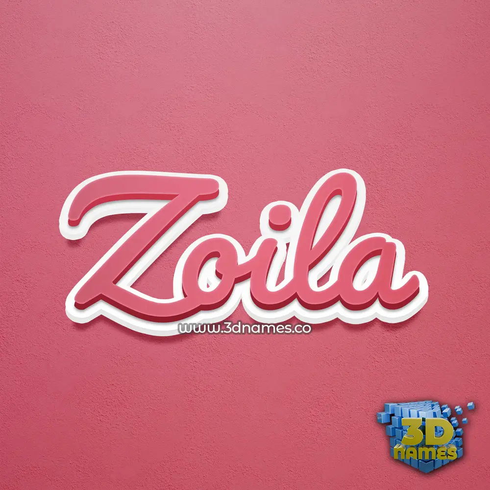 zoila in Red Scribble style - 3D name wallpaper