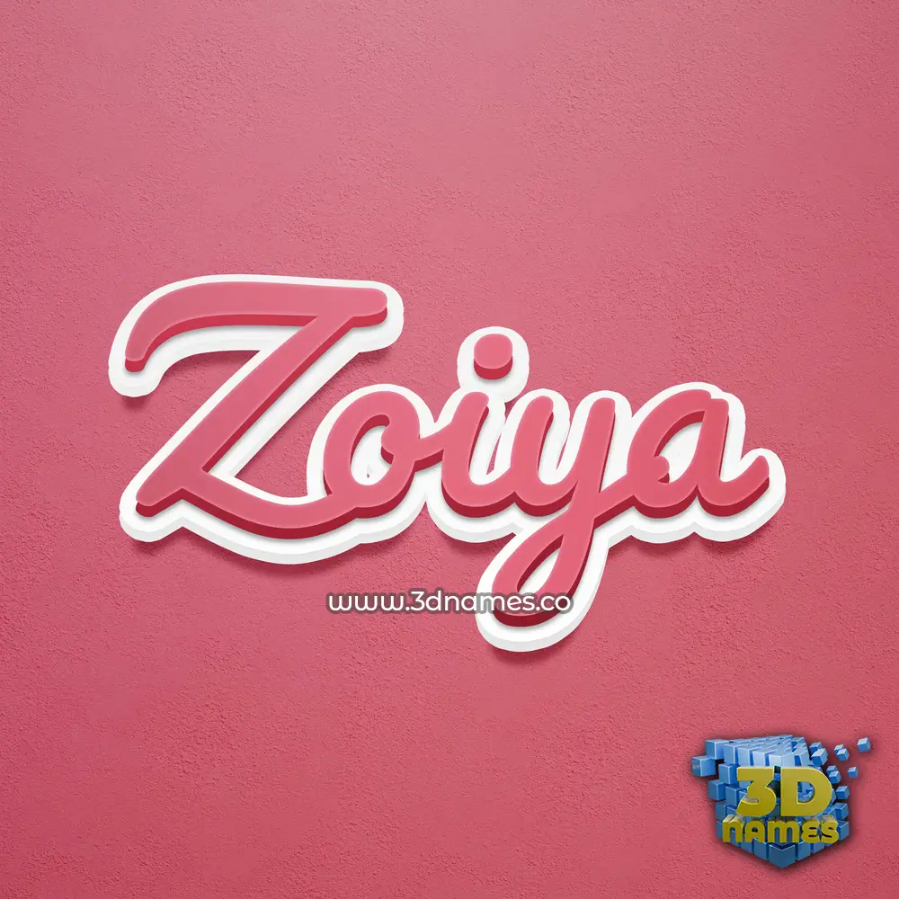zoiya in Red Scribble style - 3D name wallpaper