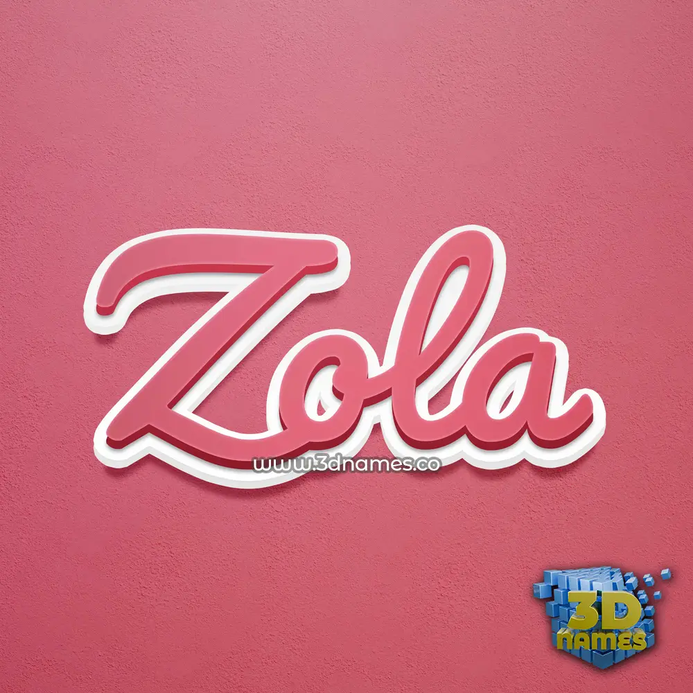 zola in Red Scribble style - 3D name wallpaper