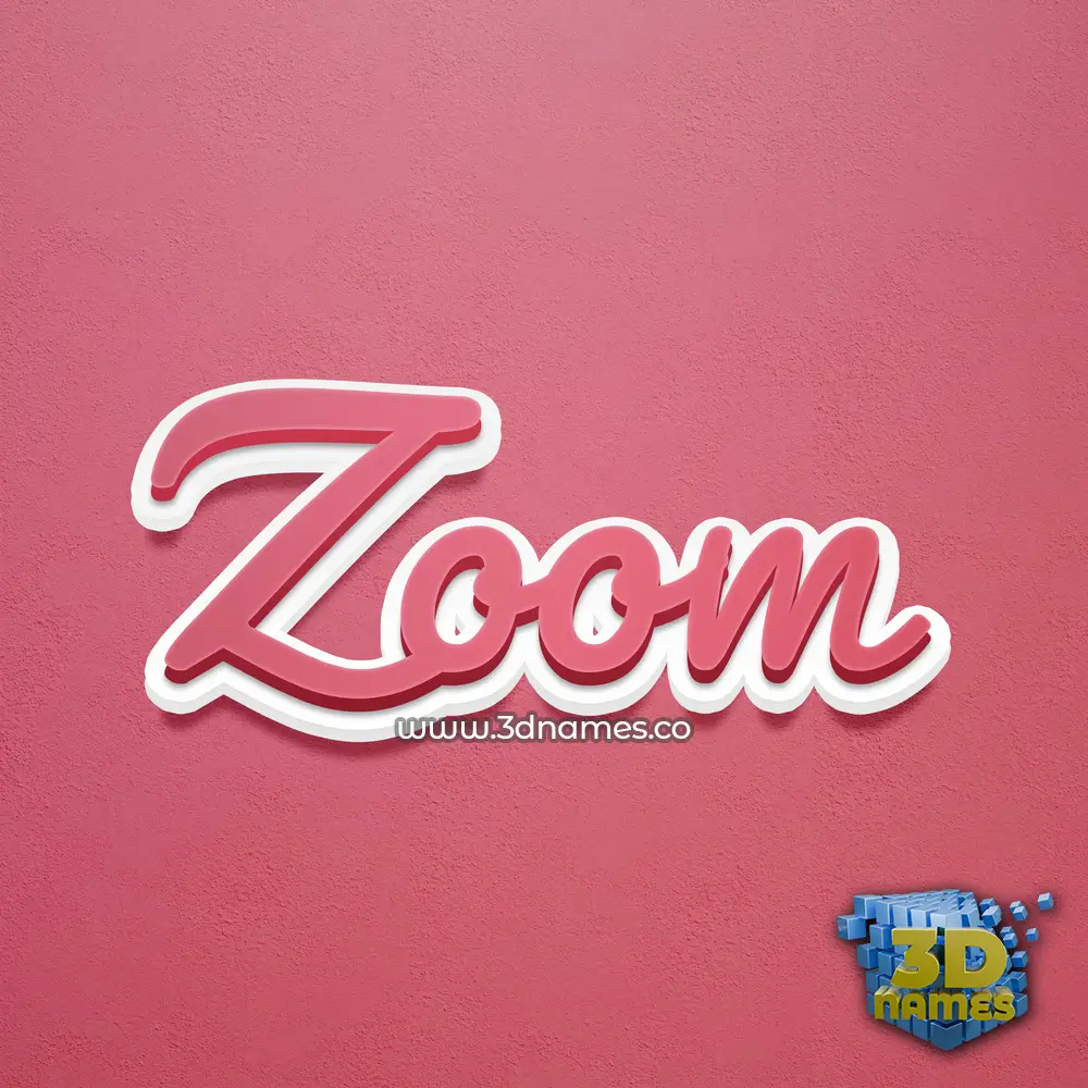 zoom in Red Scribble style - 3D name wallpaper