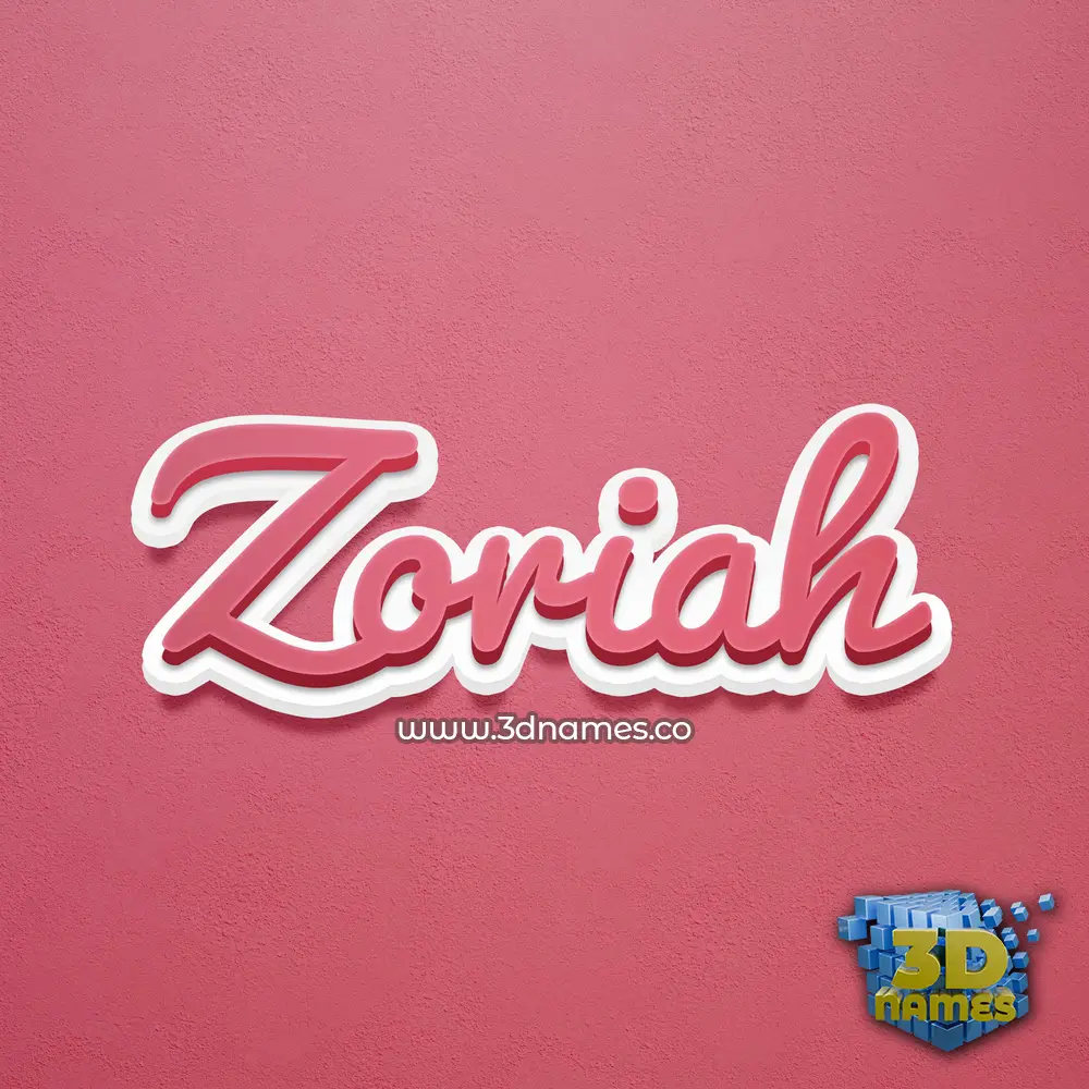 zoriah in Red Scribble style - 3D name wallpaper