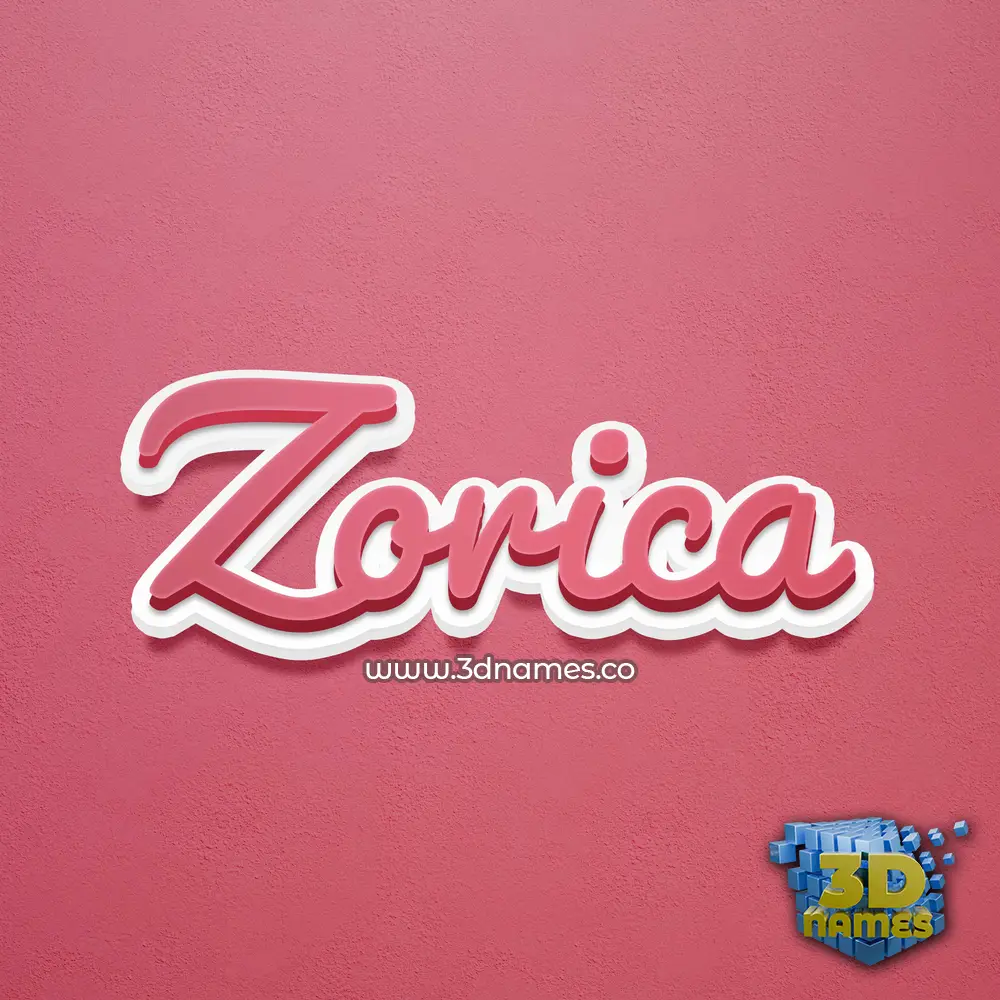 zorica in Red Scribble style - 3D name wallpaper