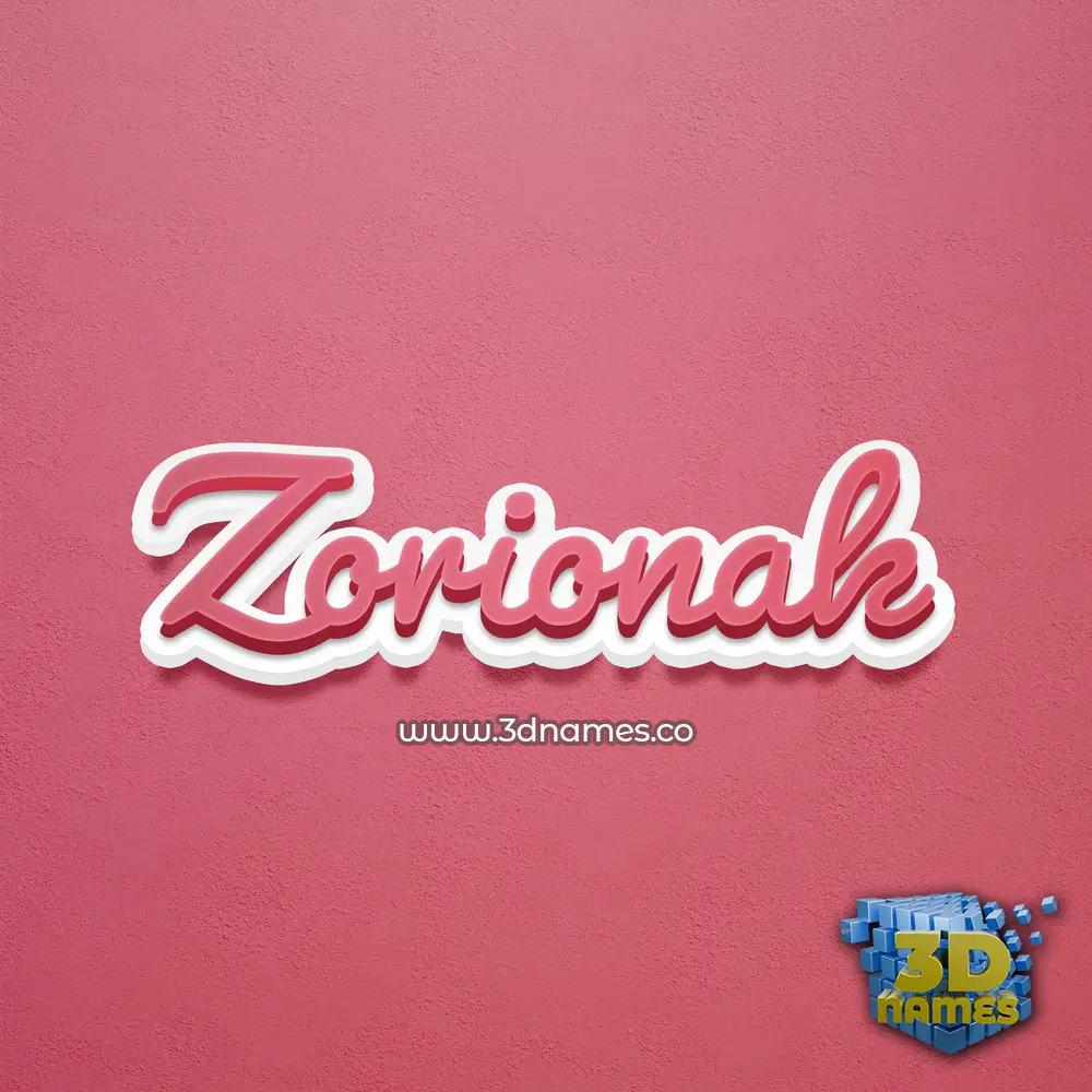 zorionak in Red Scribble style - 3D name wallpaper