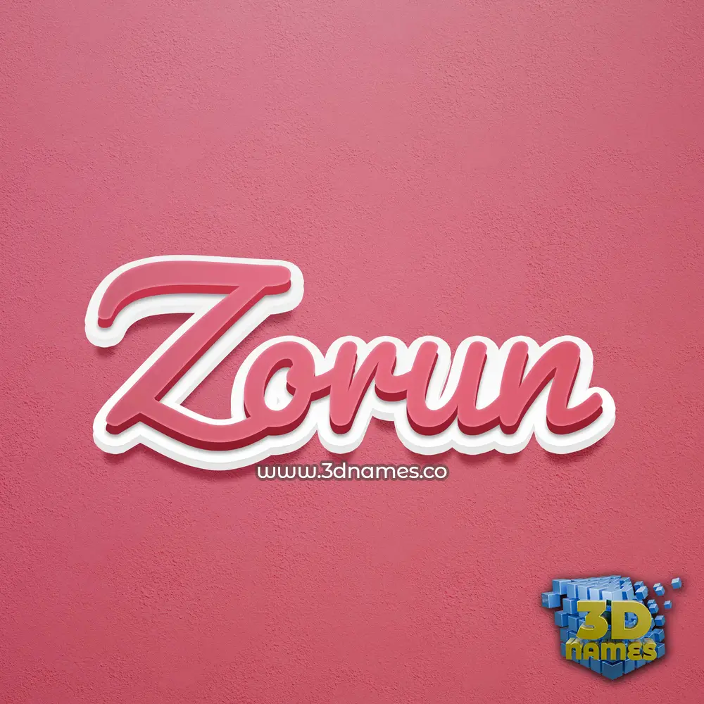 zorun in Red Scribble style - 3D name wallpaper