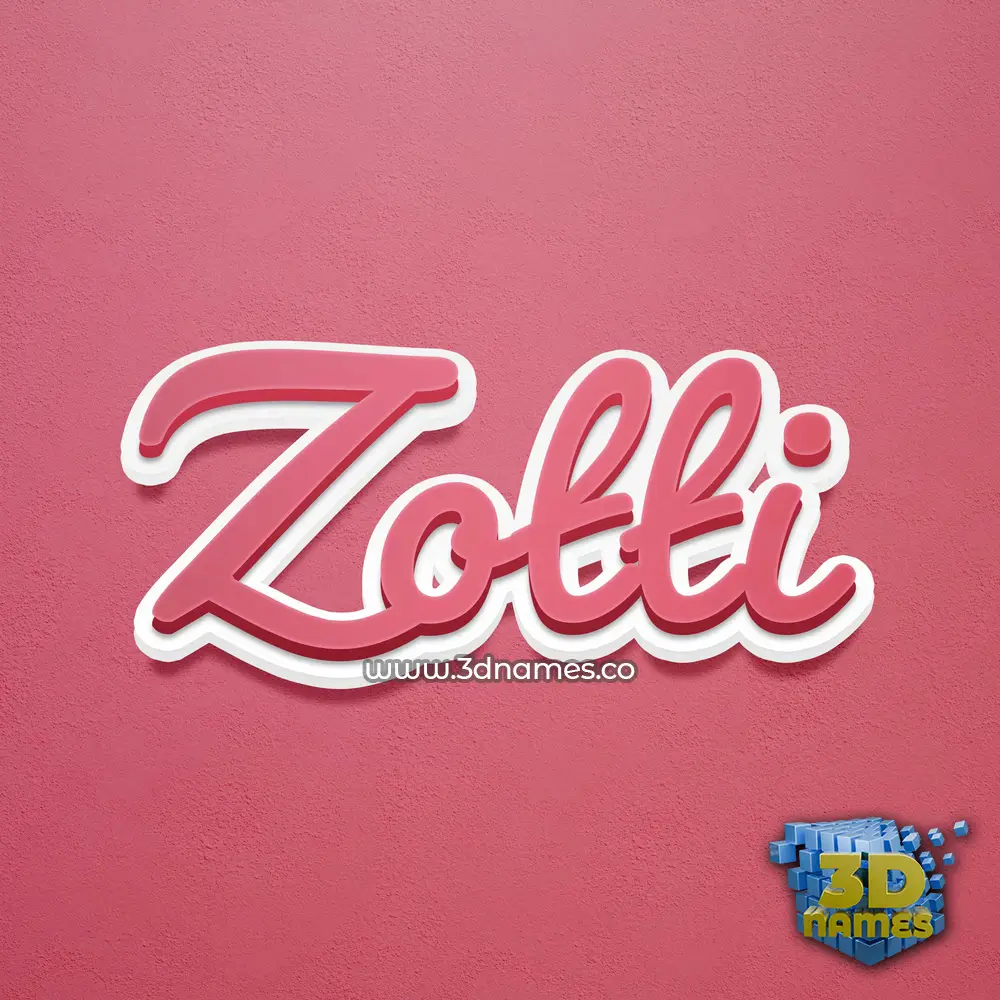 zotti in Red Scribble style - 3D name wallpaper