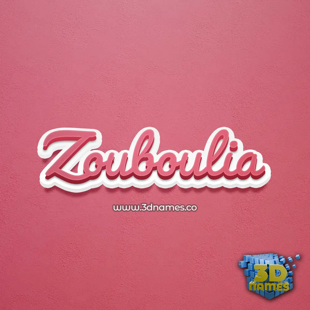 zouboulia in Red Scribble style - 3D name wallpaper