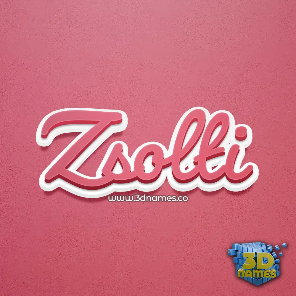 zsolti in Red Scribble style - 3D name wallpaper