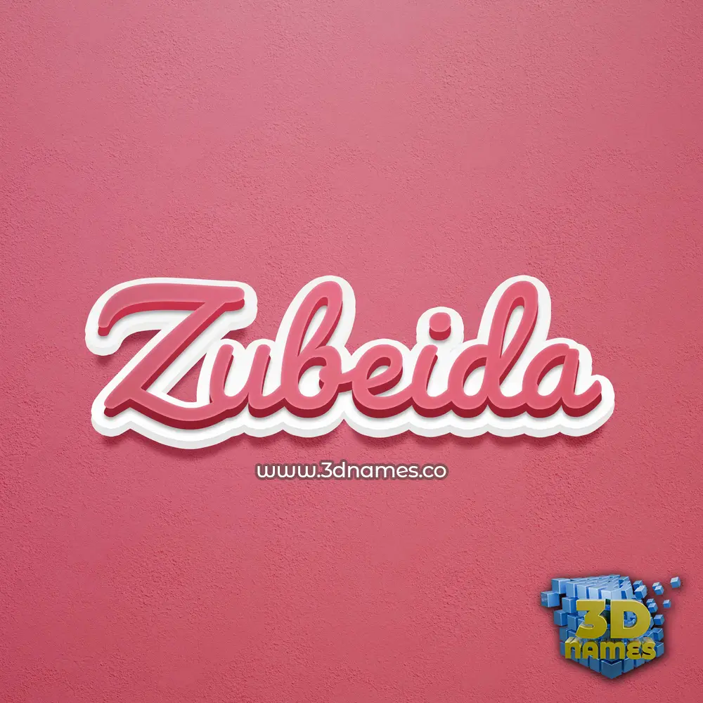 zubeida in Red Scribble style - 3D name wallpaper