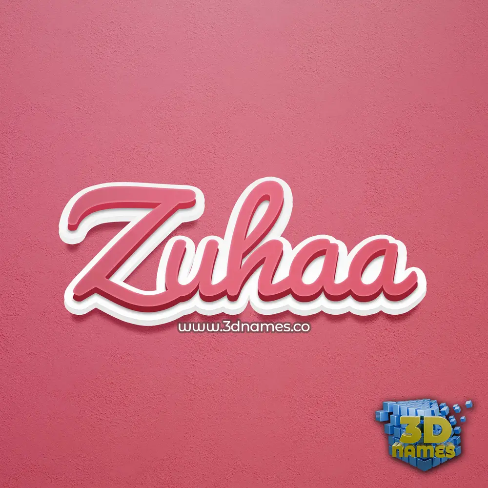 zuhaa in Red Scribble style - 3D name wallpaper