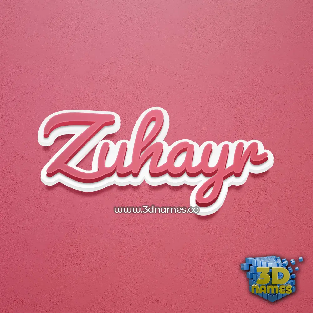 zuhayr in Red Scribble style - 3D name wallpaper