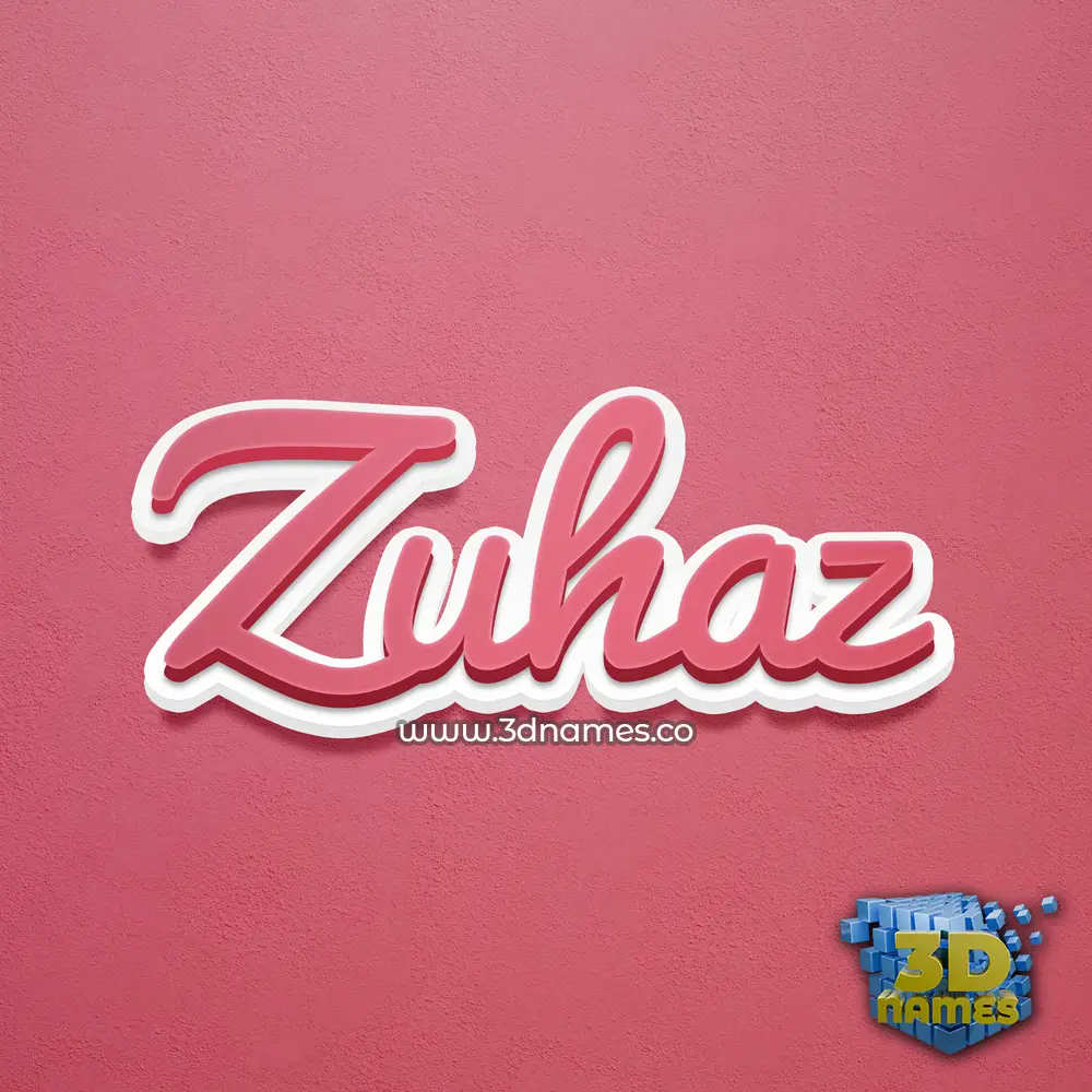 zuhaz in Red Scribble style - 3D name wallpaper