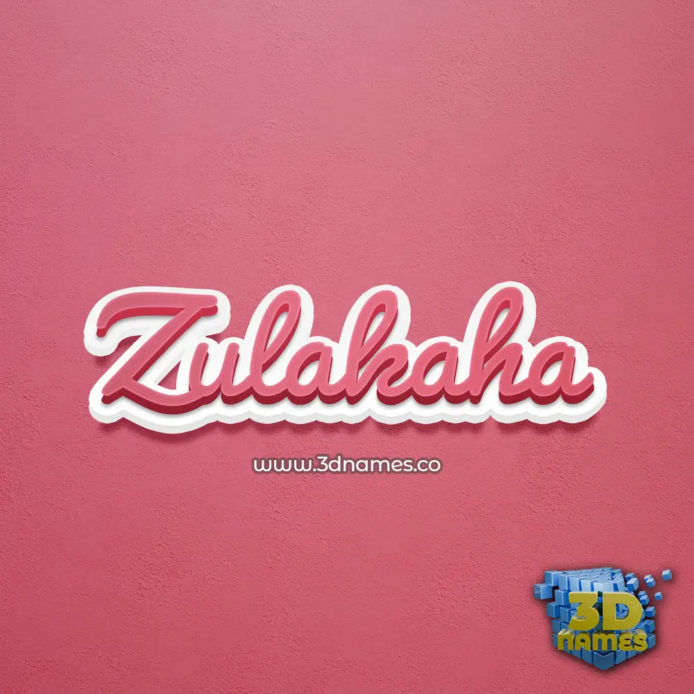 zulakaha in Red Scribble style - 3D name wallpaper
