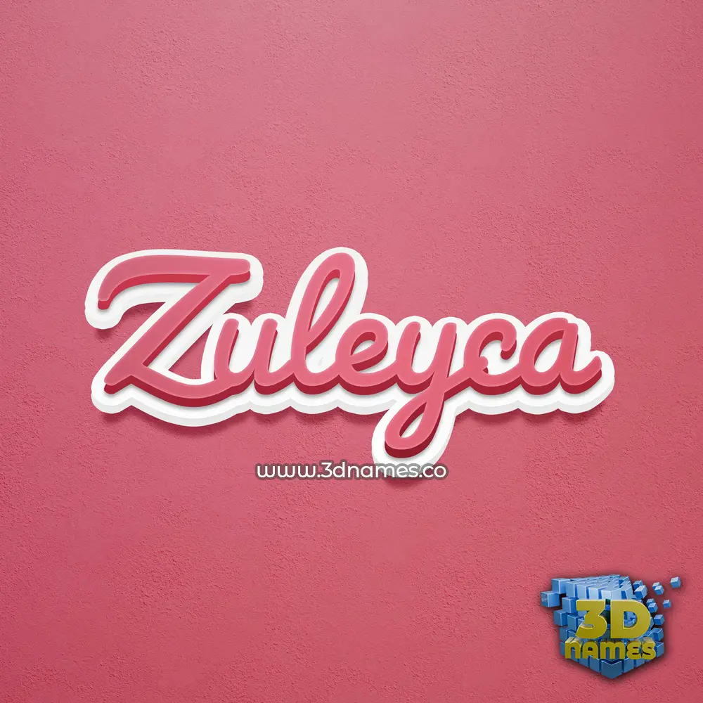 zuleyca in Red Scribble style - 3D name wallpaper