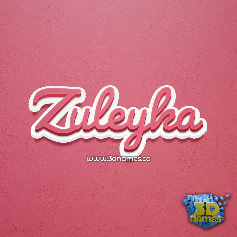 zuleyka in Red Scribble style - 3D name wallpaper