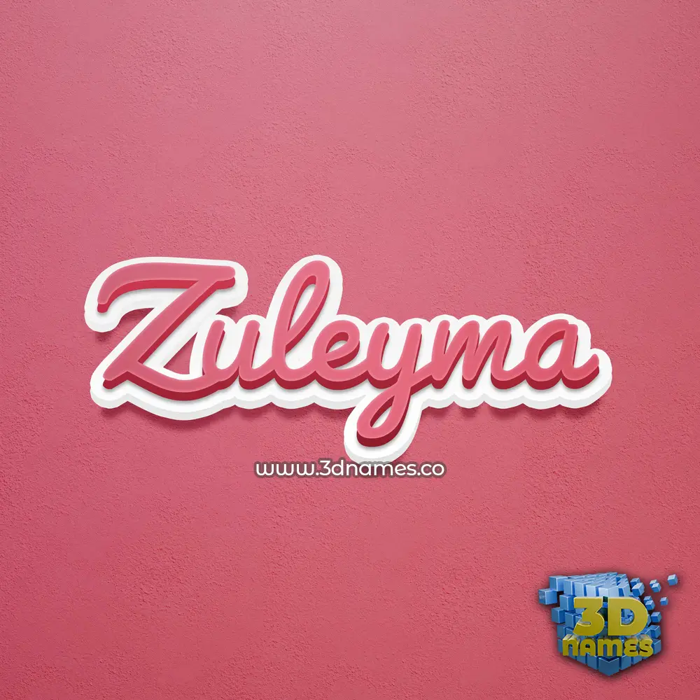 zuleyma in Red Scribble style - 3D name wallpaper
