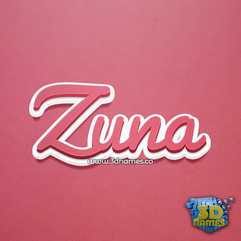 zuna in Red Scribble style - 3D name wallpaper