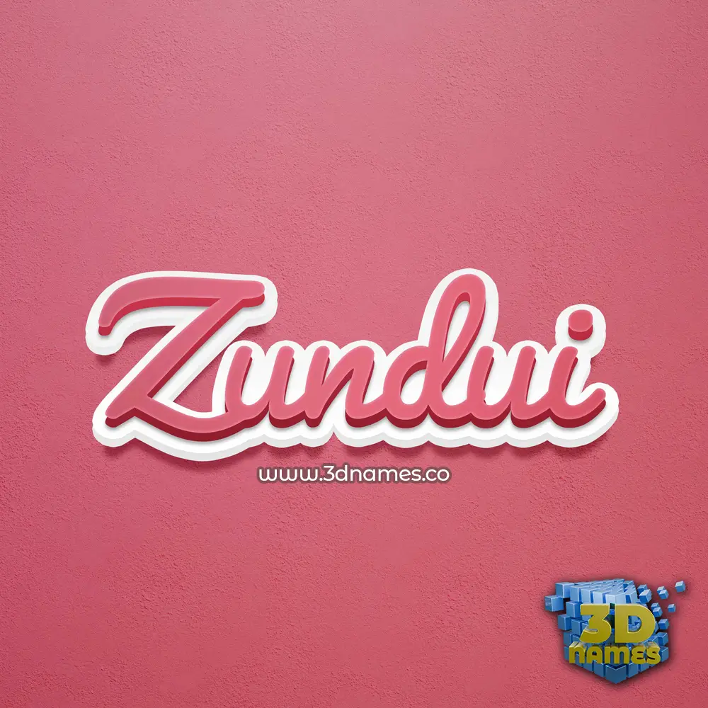 zundui in Red Scribble style - 3D name wallpaper