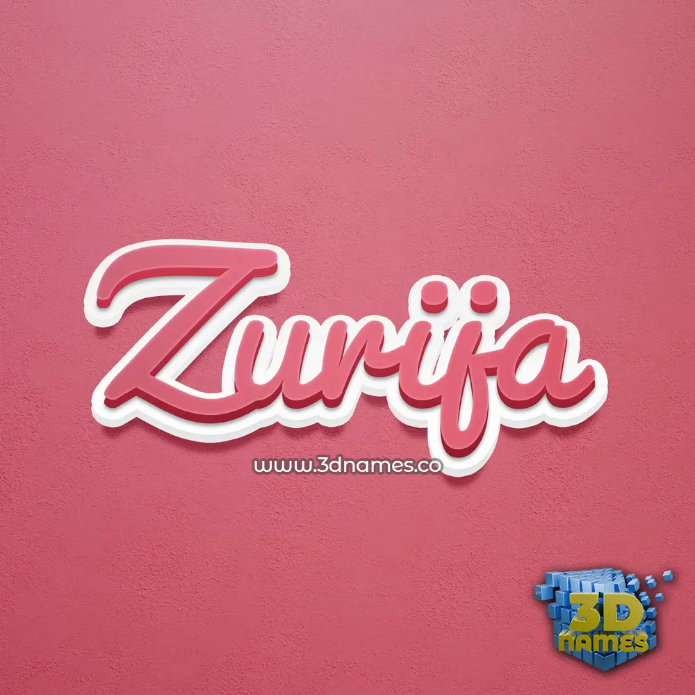 zurija in Red Scribble style - 3D name wallpaper