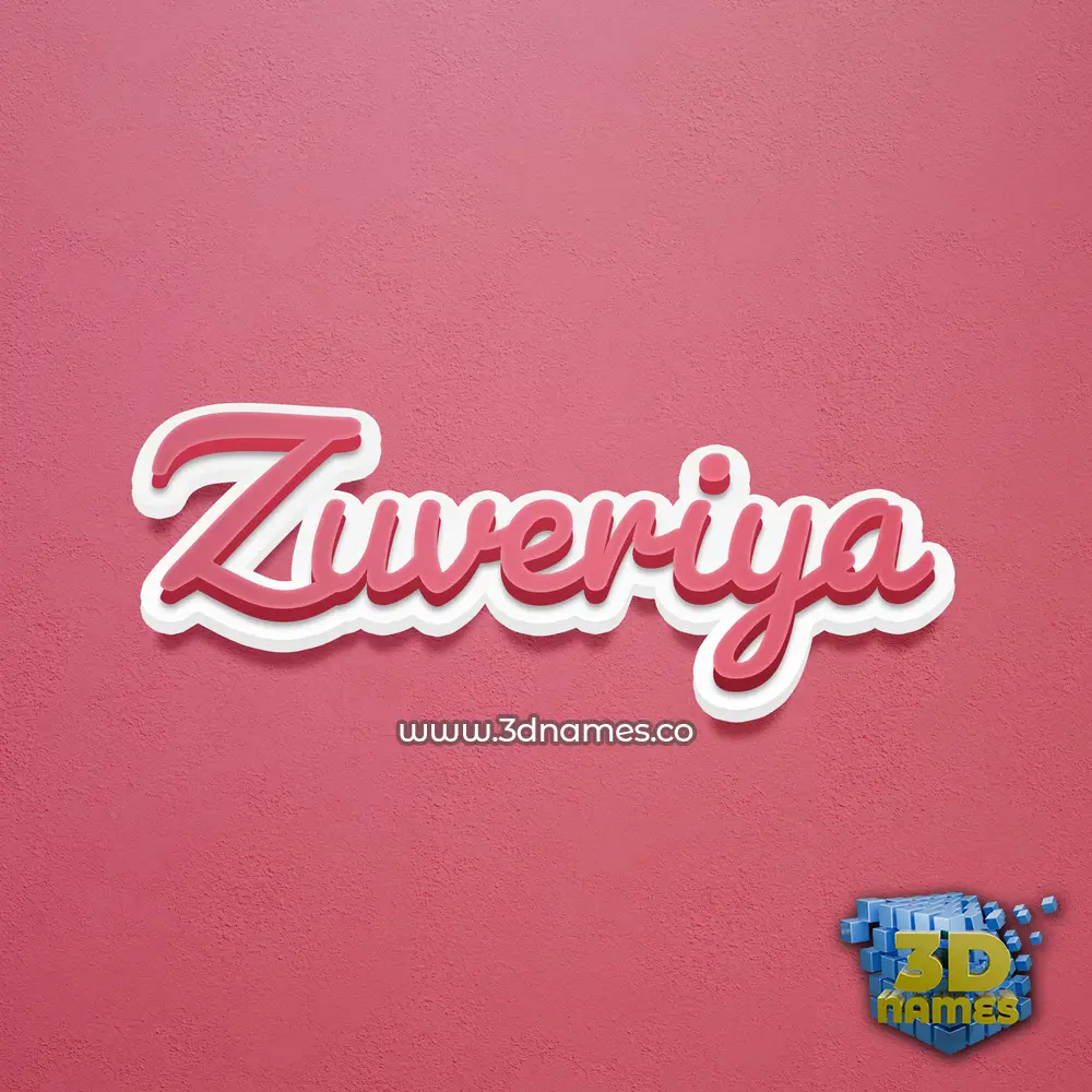 zuveriya in Red Scribble style - 3D name wallpaper