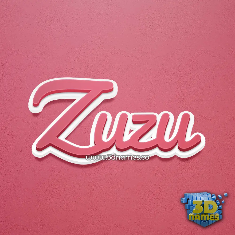 zuzu in Red Scribble style - 3D name wallpaper