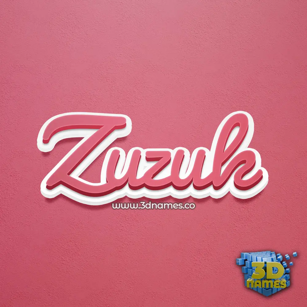 zuzuk in Red Scribble style - 3D name wallpaper